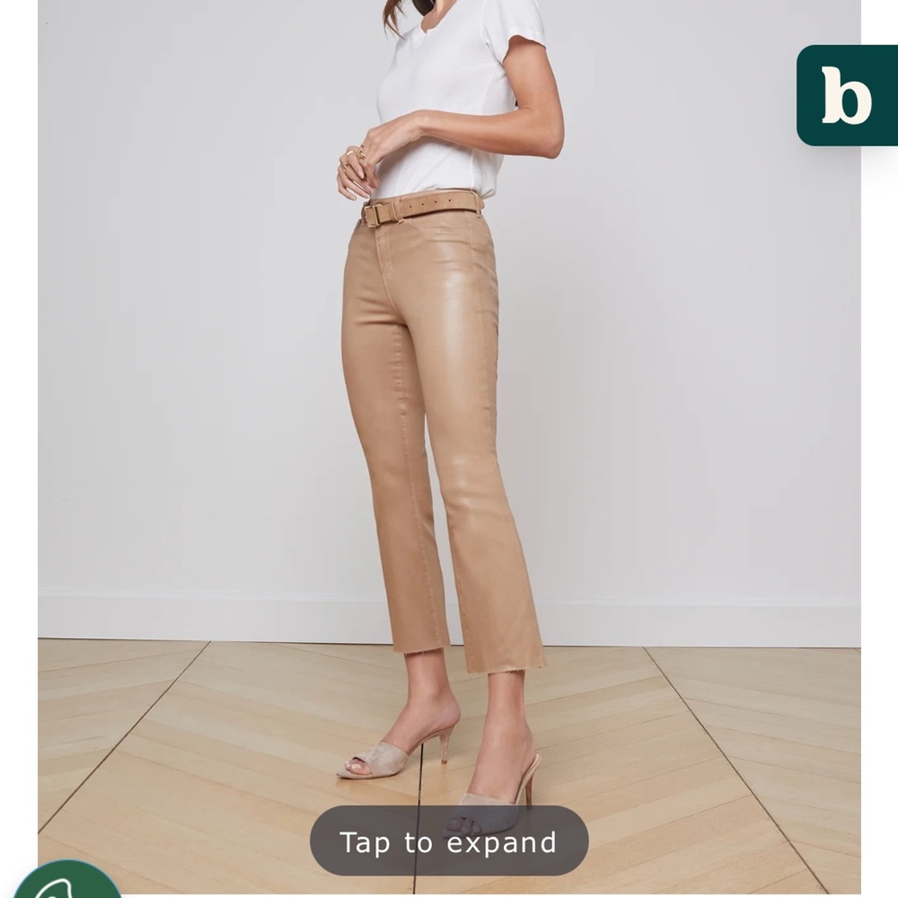 L’AGENCE | Kendra Coated Jeans in Cappuccino